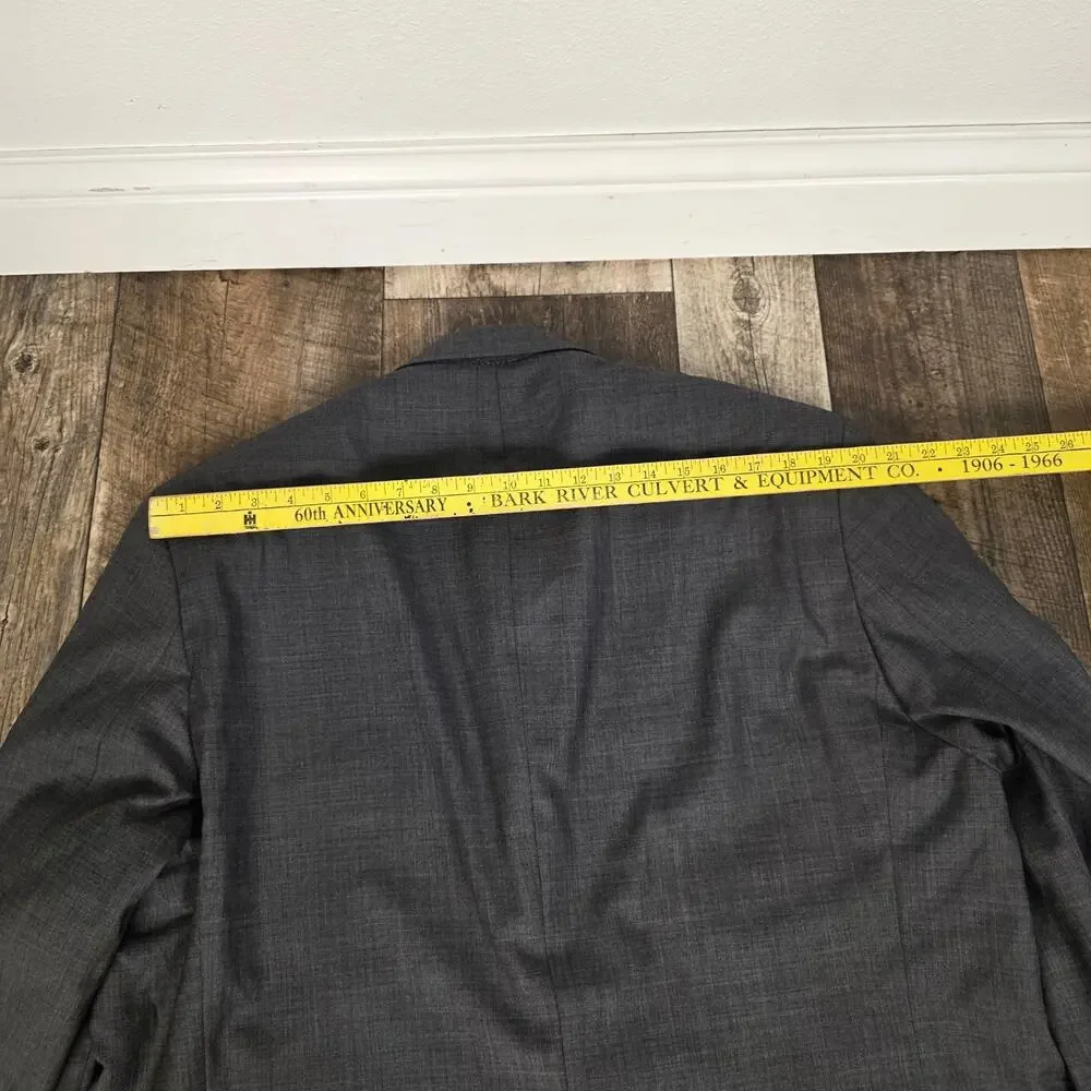Lauren Ralph Lauren Wool Blazer Charcoal Gray Two Button Made in Canada Size 50R